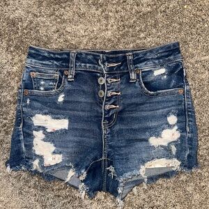 Distressed Denim Shorts